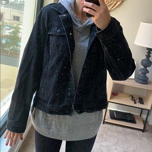 Black denim jacket